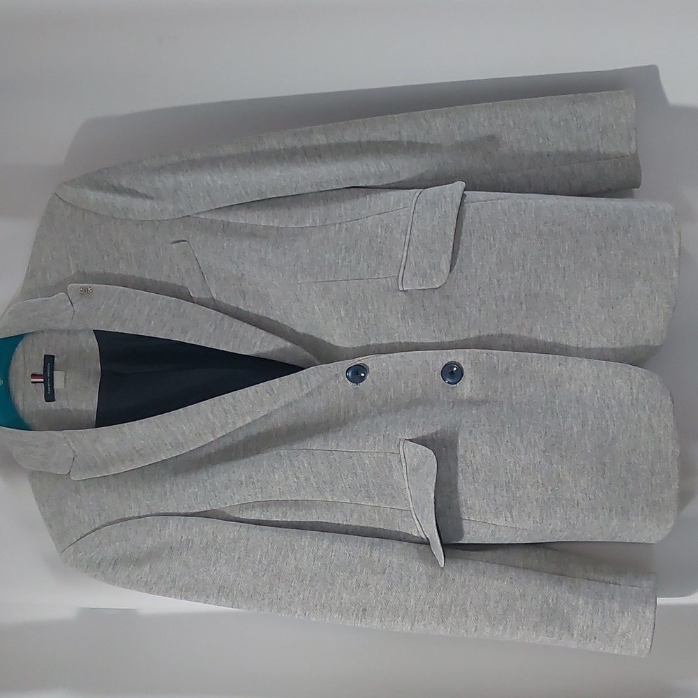 Tommy Hilfiger Gray and Navy Blue Blazer